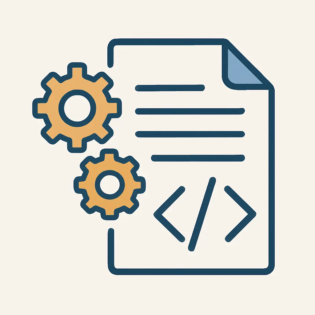 Symbol für automatisierte Formatierung und Struktur einer Abschlussarbeit