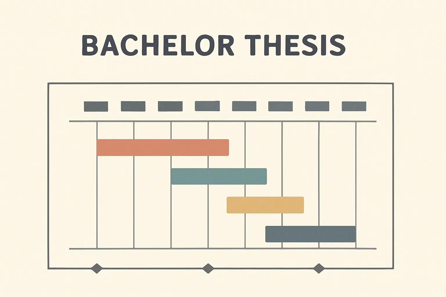 Zeitplan für die Bachelorarbeit als Wochenübersicht