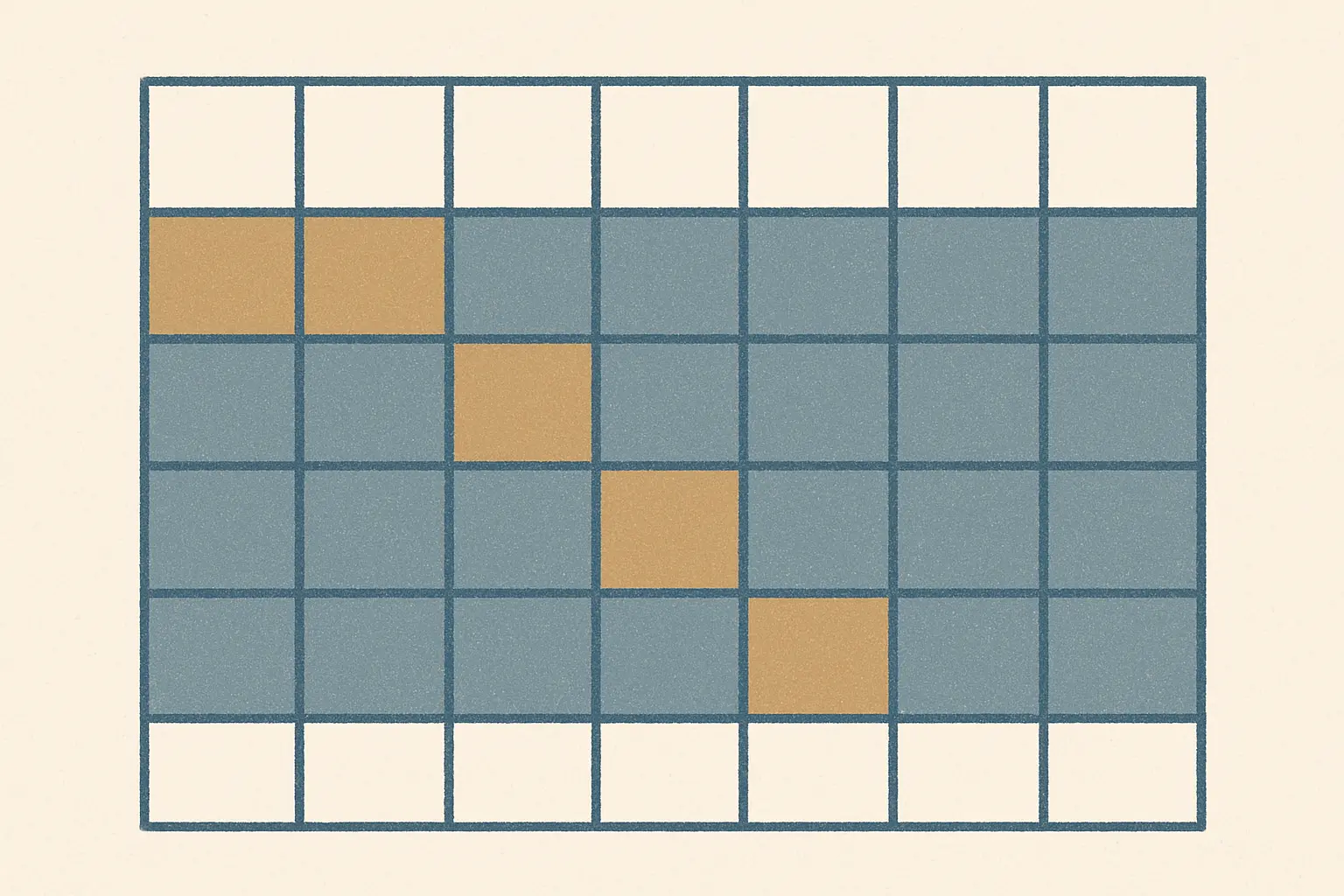 Grille de calendrier dont certaines plages sont reservees, illustrant la planification d'un memoire mene en parallele d'un emploi