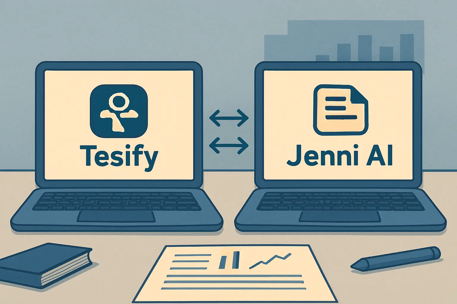 Tesify vs Jenni AI 2026: Welcher KI-Schreibassistent für die Abschlussarbeit?