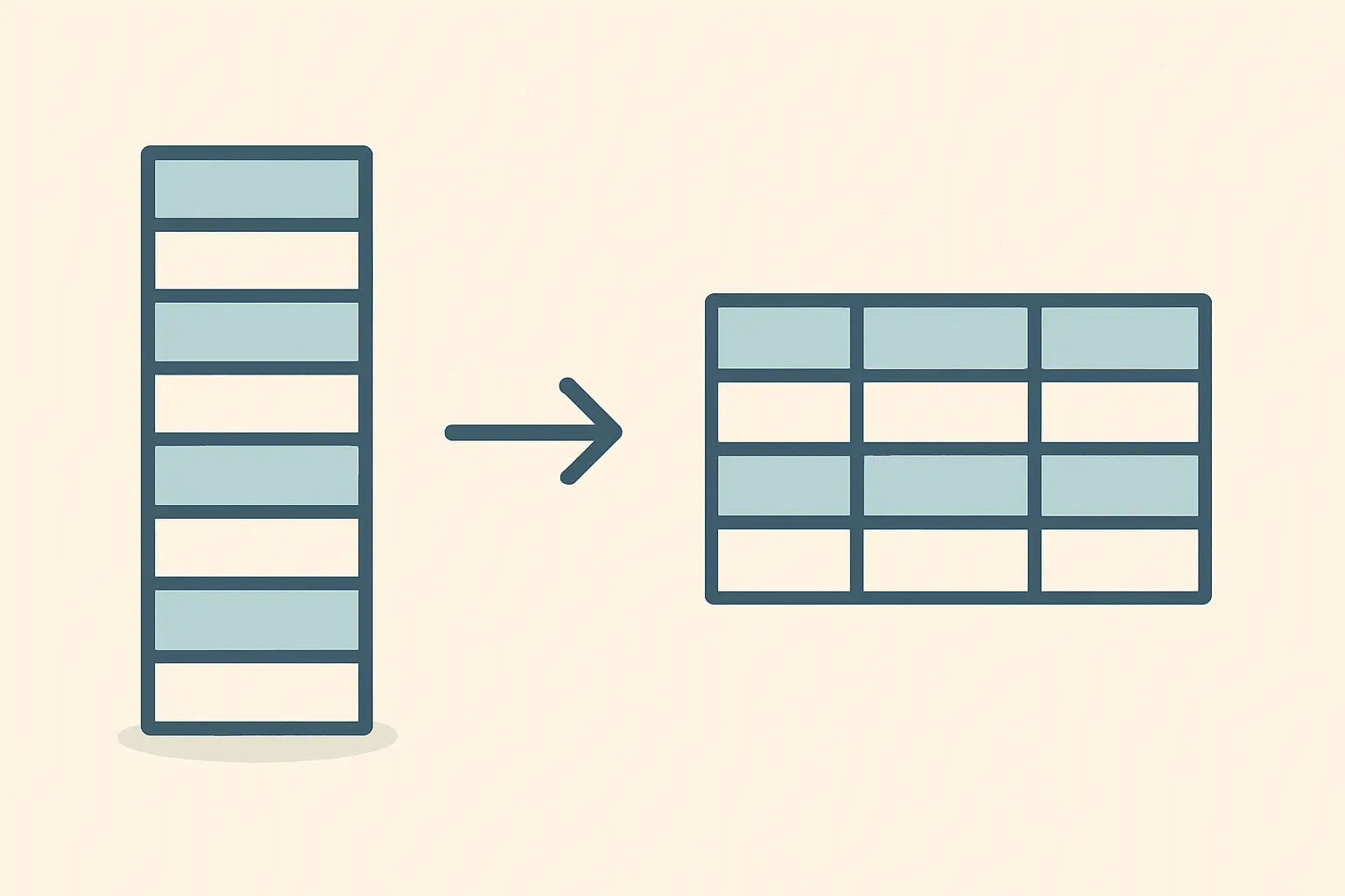 Umbau eines Datensatzes vom Langformat ins Breitformat