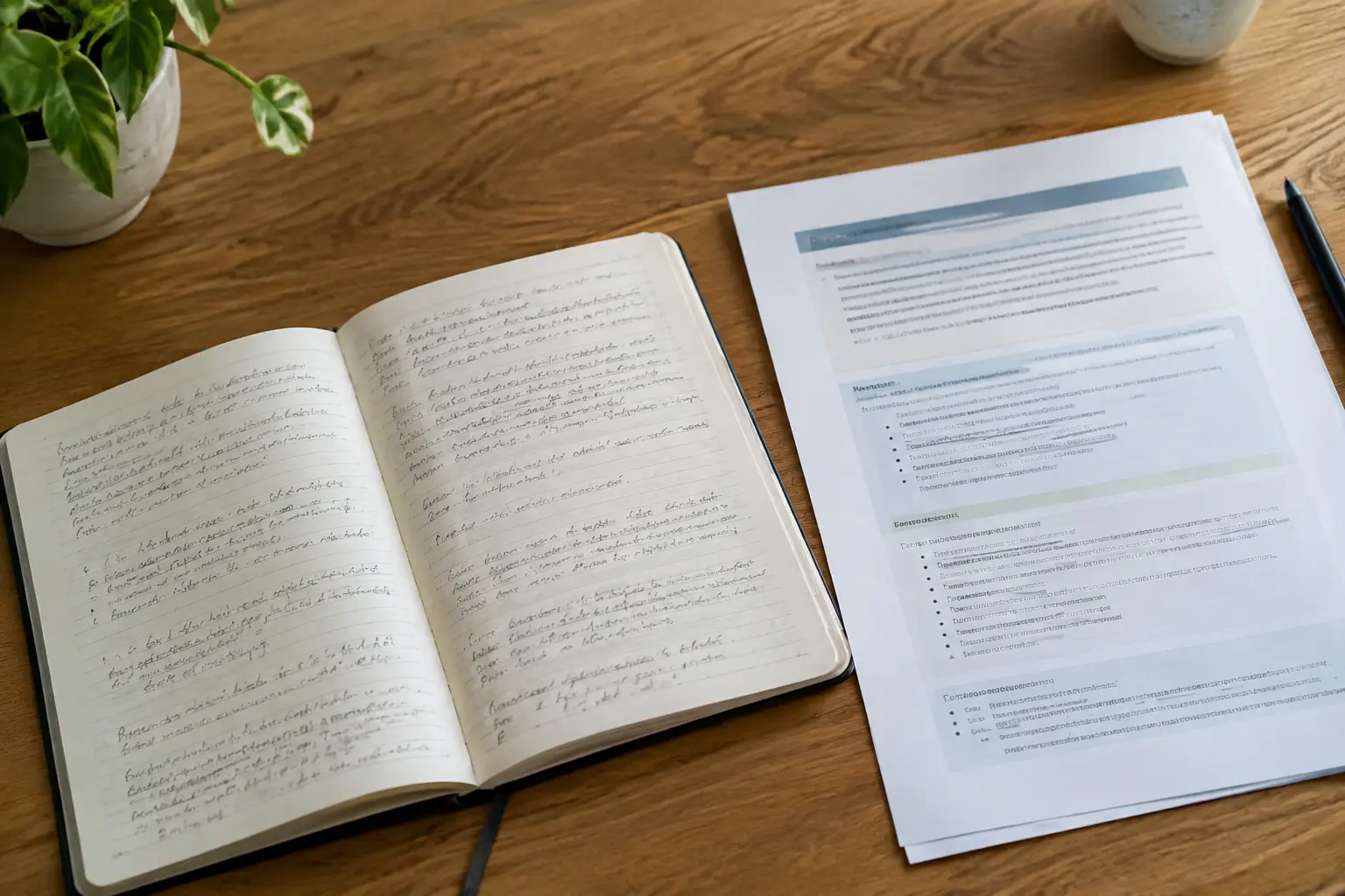 Studentin sitzt in einem Schulzimmer und macht sich Notizen während einer Unterrichtsbeobachtung
